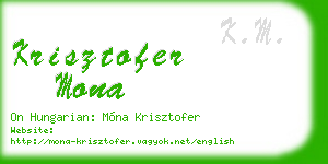 krisztofer mona business card